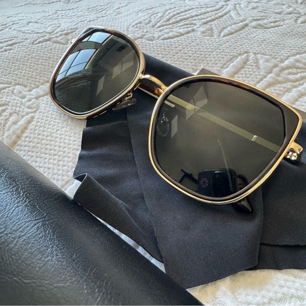 Gold and Black Sunglasses
